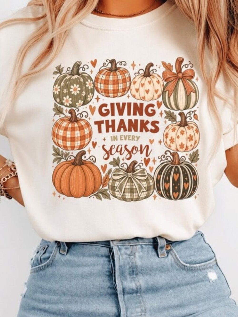 Graphic Fall Pumpkin Shirt, Thanksgiving Tee, Pumpkin Lover Shirt - Picture 1 of 4
